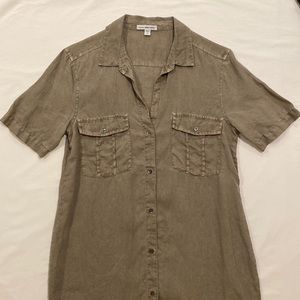 James Perse 100% linen shirt dress size 2/medium